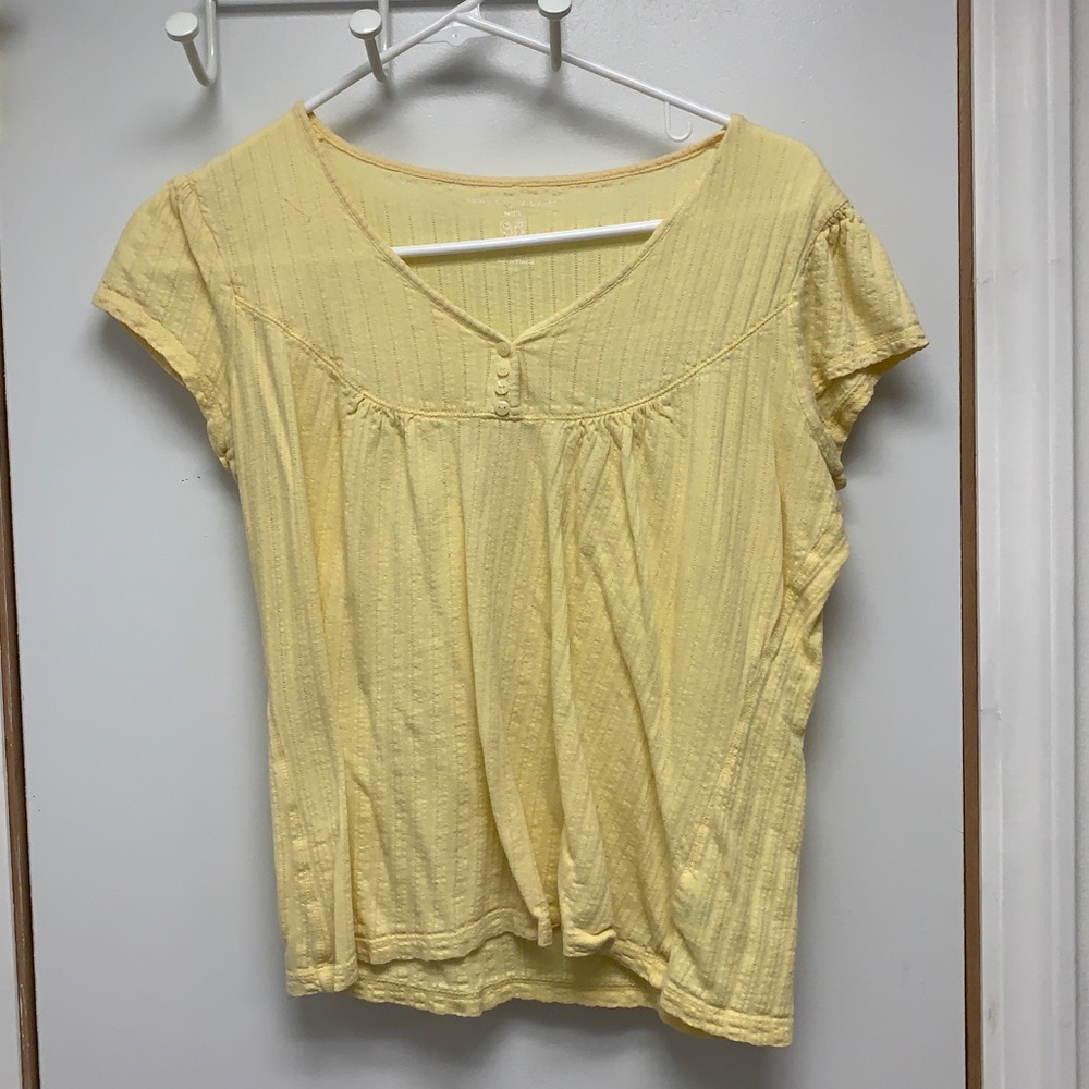 peasant style yellow tee